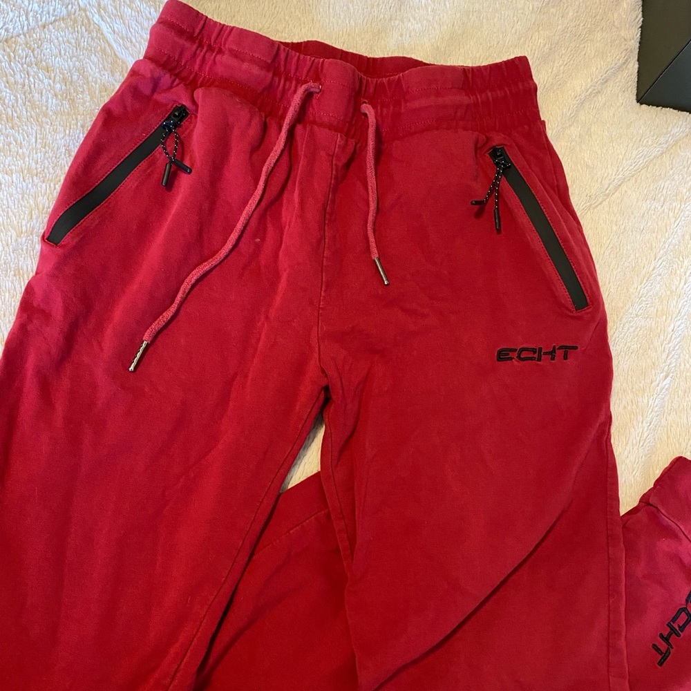 Red ECHT joggers